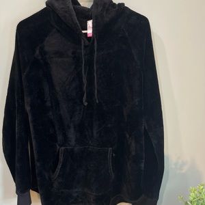 Fluffy Cozy Black Hoodie